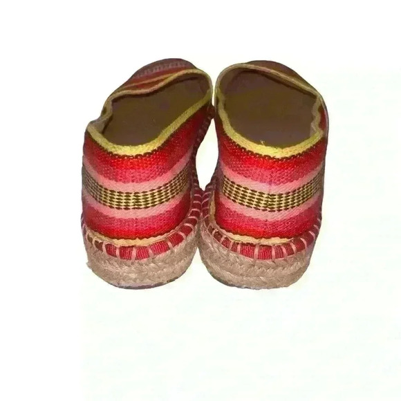 Chelsea & Violet Shoes Espadrilles Mimi Pink & Yellow size 7M - Picture 3 of 4
